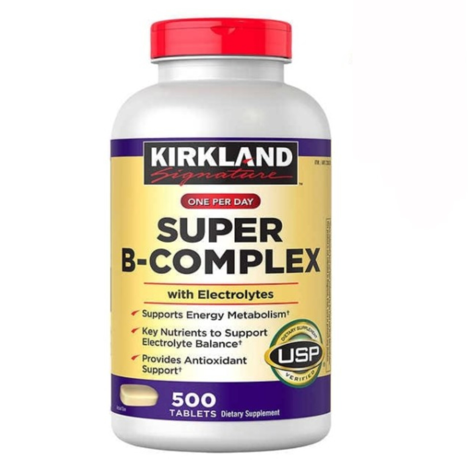 سوپر ب کمپلکس با الکترولیت کرکلند | Kirkland Signature Super B-Complex with Electrolyte 500 tablet