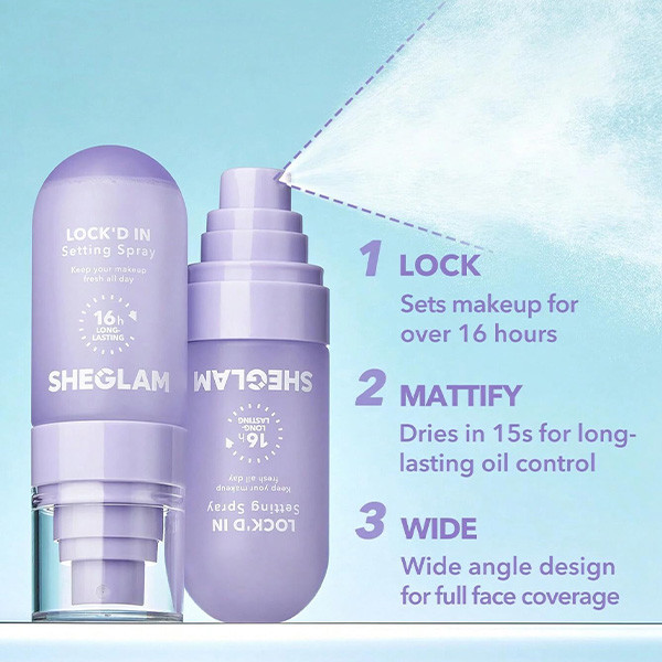 اسپری فیکس لاکد این شیگلم Sheglam Spray Fixant Locked In Fresh 55Ml
