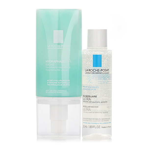 پک دو عددی آبرسان و میسلار واتر ریچ لاروش پوزای La Roche Posay Hydraphase HA Riche Pack